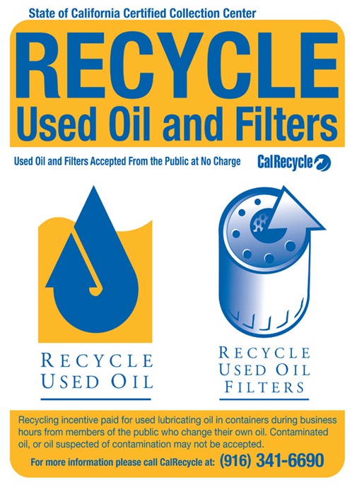 Recycle Used Oil and Filters